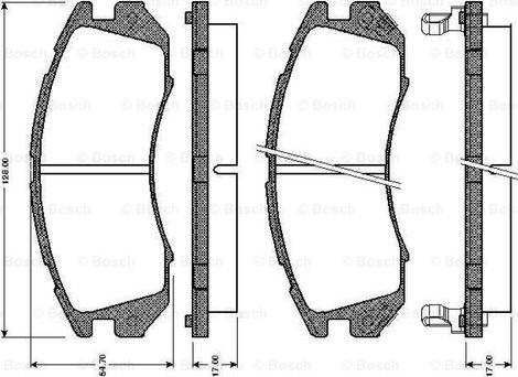 BOSCH 0 986 TB2 548 - Set placute frana,frana disc parts5.com