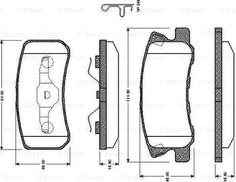 BOSCH 0 986 TB2 385 - Set placute frana,frana disc parts5.com