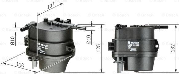 BOSCH 0 450 906 460 - Filtr paliwa parts5.com