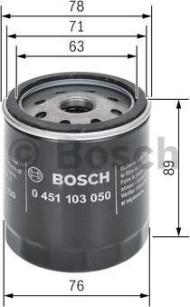 BOSCH 0 451 103 050 - Oljni filter parts5.com