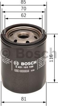 BOSCH 0 451 103 109 - Oil Filter parts5.com