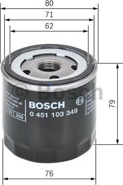 BOSCH 0 451 103 349 - Масляный фильтр parts5.com