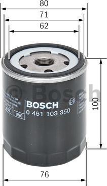 BOSCH 0 451 103 350 - Filtre à huile parts5.com