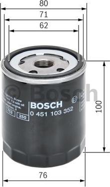 BOSCH 0 451 103 352 - Filtr oleju parts5.com