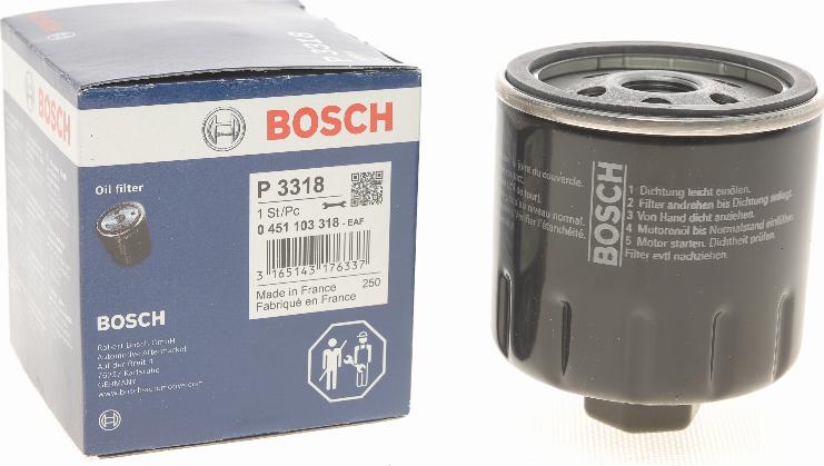 BOSCH 0 451 103 318 - Filtro de aceite parts5.com