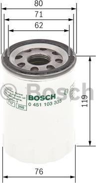 BOSCH 0 451 103 335 - Масляный фильтр parts5.com