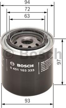 BOSCH 0 451 103 333 - Filtru ulei parts5.com