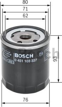 BOSCH 0 451 103 337 - Filtro de aceite parts5.com