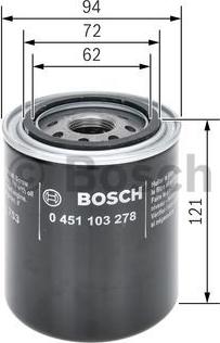 BOSCH 0 451 103 278 - Filtru ulei parts5.com