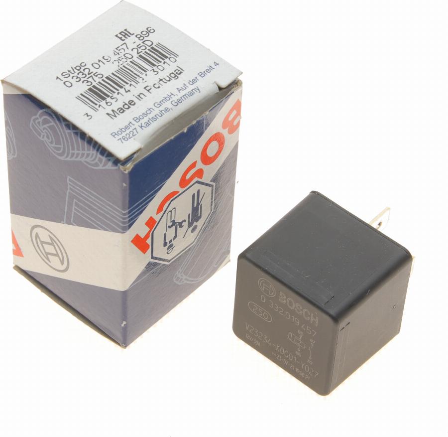 BOSCH 0 332 019 457 - Rele, delovni tok parts5.com