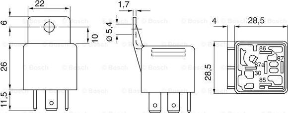 BOSCH 0 332 019 103 - Relé, munkaáram parts5.com