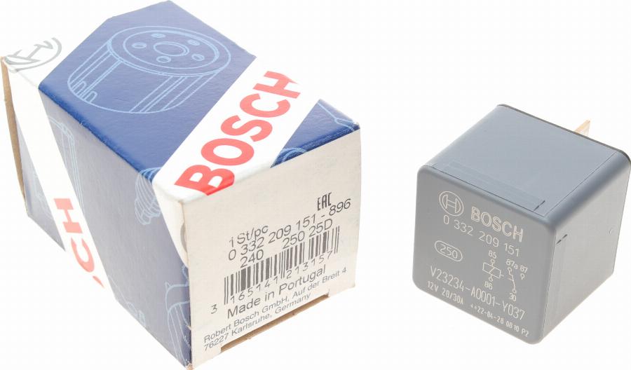 BOSCH 0 332 209 151 - Relais, courant de travail parts5.com