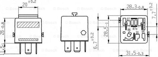 BOSCH 0 332 209 216 - Releu, claxon parts5.com