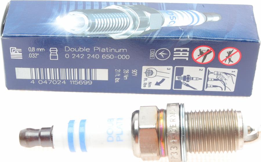 BOSCH 0 242 240 650 - Zapalovací svíčka parts5.com