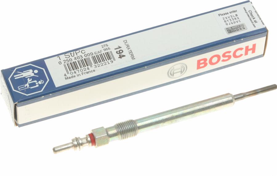 BOSCH 0 250 403 009 - Świeca żarowa parts5.com