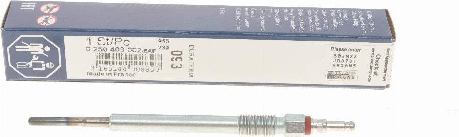 BOSCH 0 250 403 002 - Glow Plug parts5.com