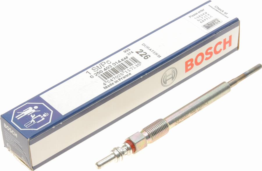 BOSCH 0 250 403 014 - Bujía de precalentamiento parts5.com