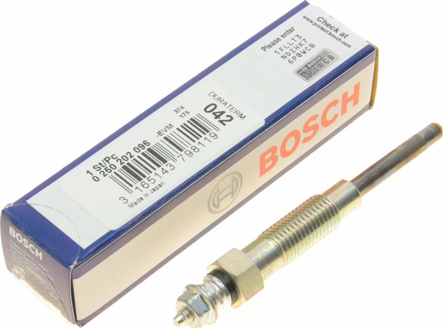 BOSCH 0 250 202 096 - Bujie incandescenta parts5.com