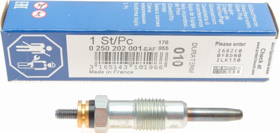 BOSCH 0 250 202 001 - Vzigalne svecke parts5.com