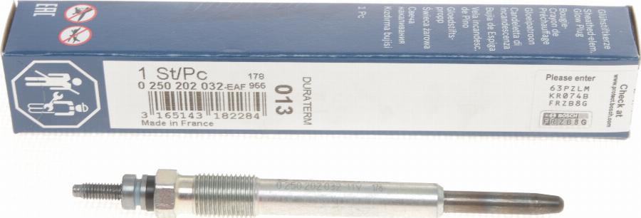 BOSCH 0 250 202 032 - Προθερμαντήρας parts5.com