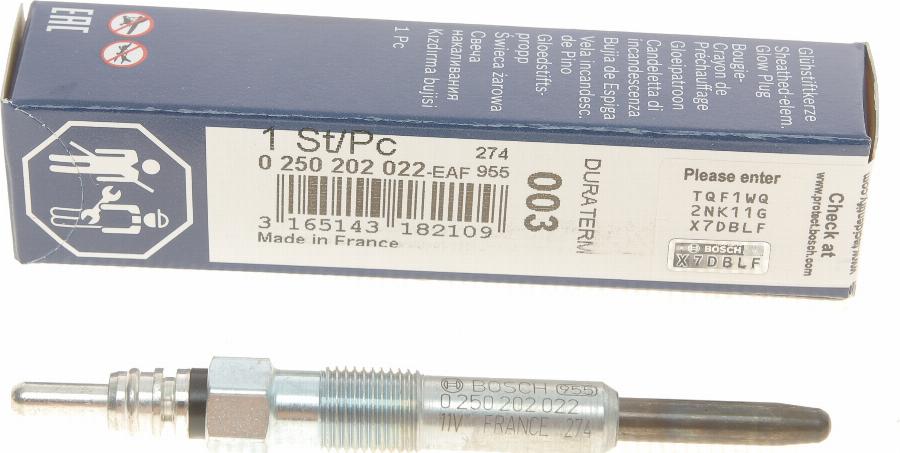 BOSCH 0 250 202 022 - Svjećica parts5.com