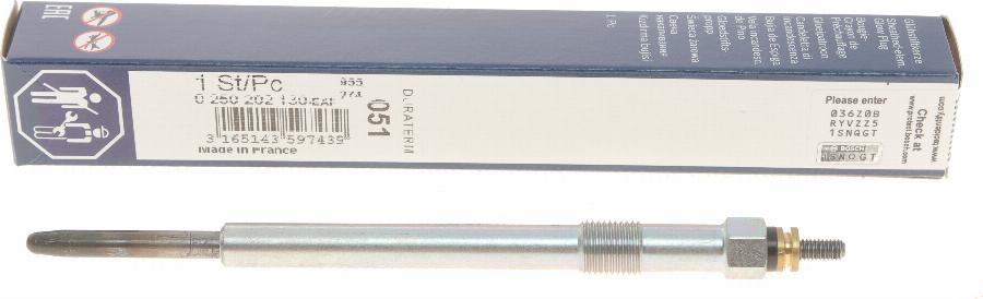 BOSCH 0 250 202 130 - Glow Plug parts5.com