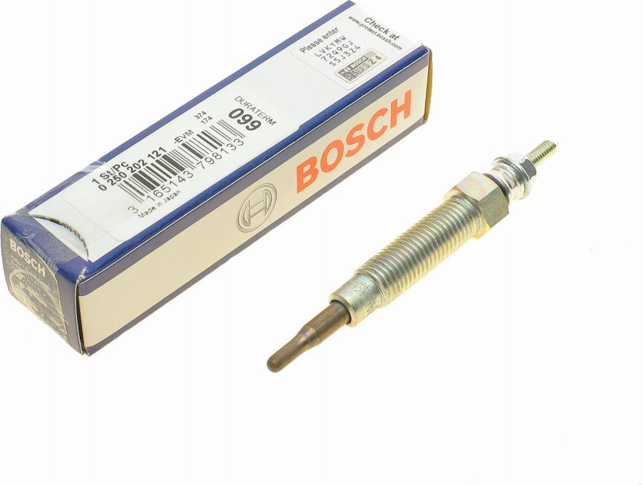 BOSCH 0 250 202 121 - Bujie incandescenta parts5.com