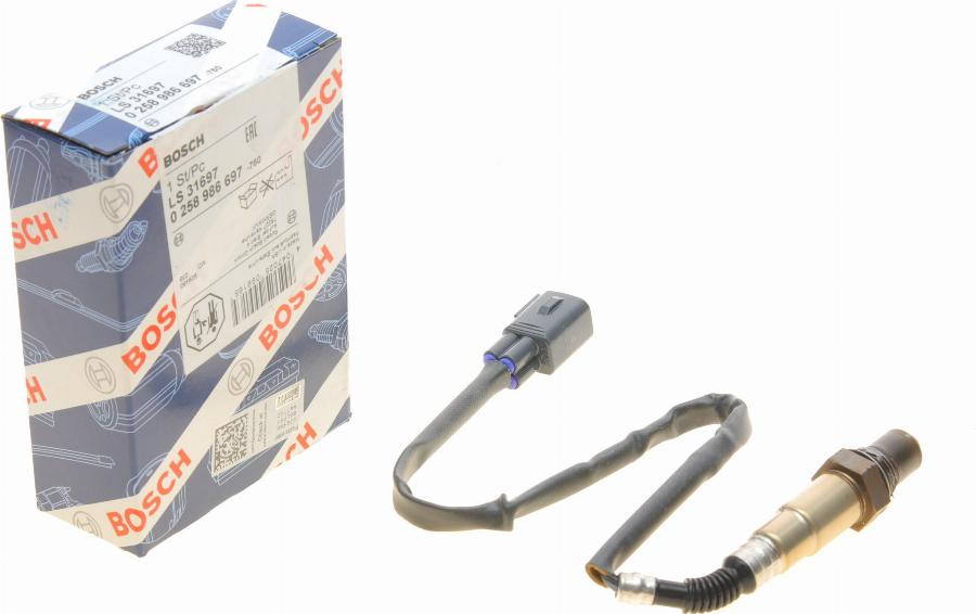 BOSCH 0 258 986 697 - Sonda lambda parts5.com