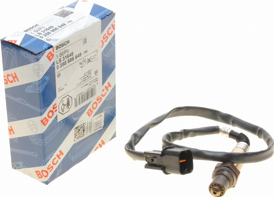 BOSCH 0 258 986 649 - Lamda-sonda parts5.com