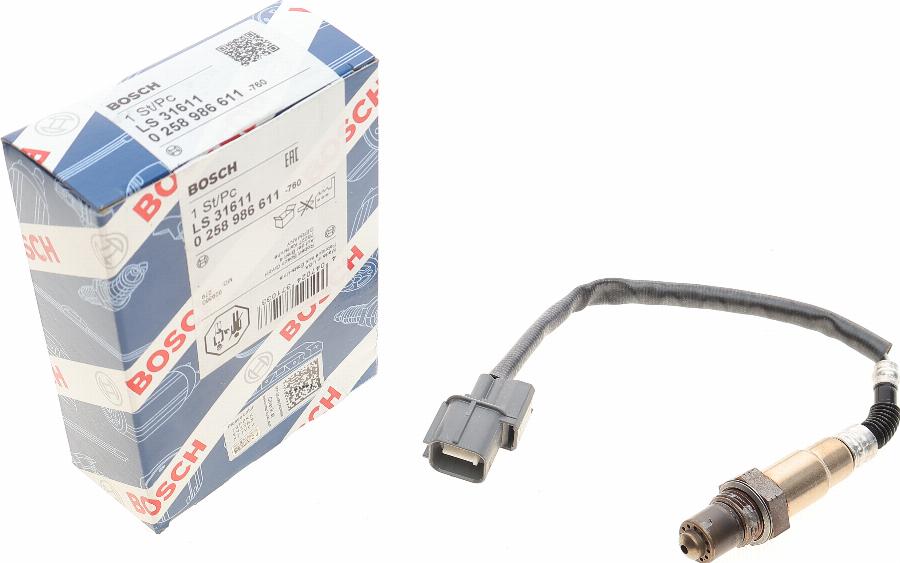 BOSCH 0 258 986 611 - Lambda andur parts5.com