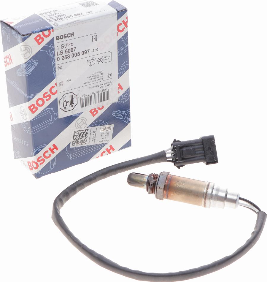 BOSCH 0 258 005 097 - Lambda sonda parts5.com