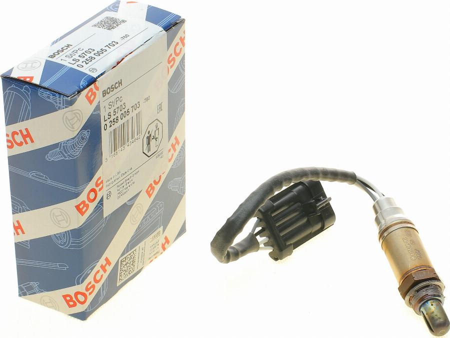 BOSCH 0 258 005 703 - Lambda-sonda parts5.com