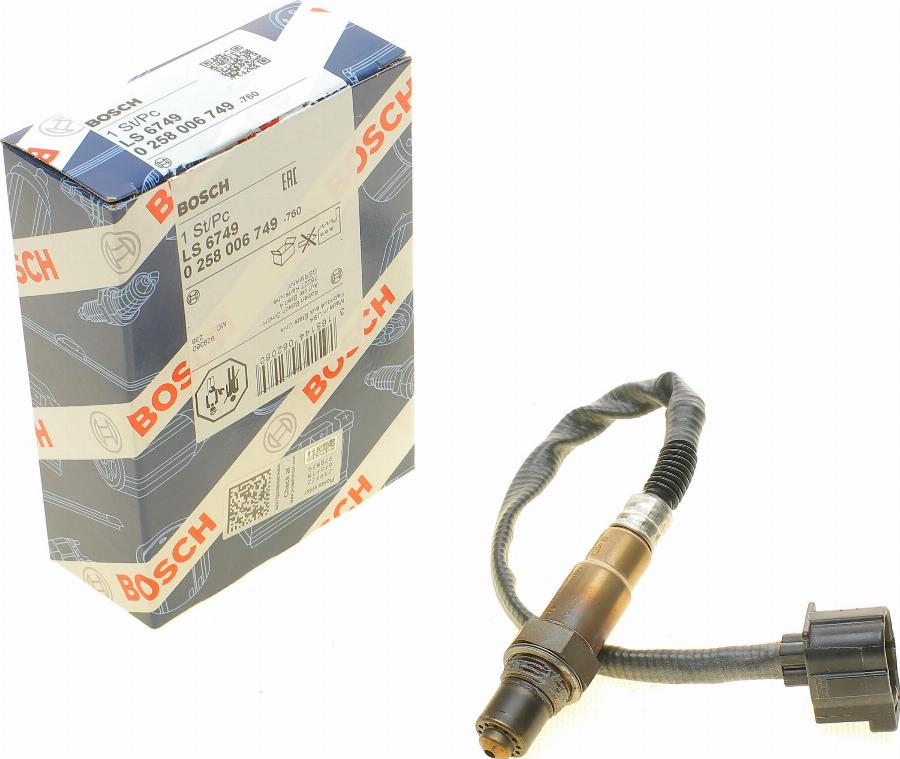 BOSCH 0 258 006 749 - Lambda Sensor parts5.com