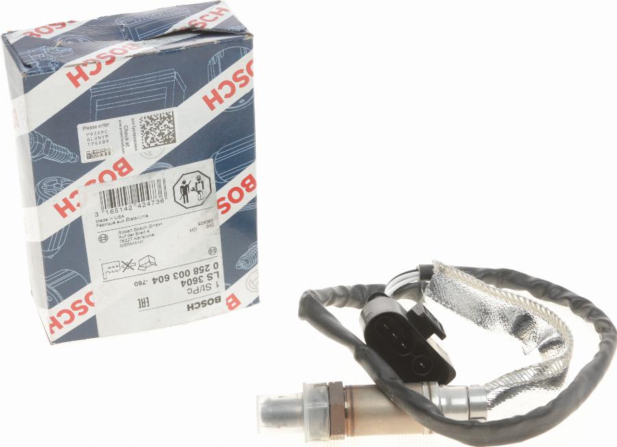 BOSCH 0 258 003 604 - Lambda sensörü parts5.com