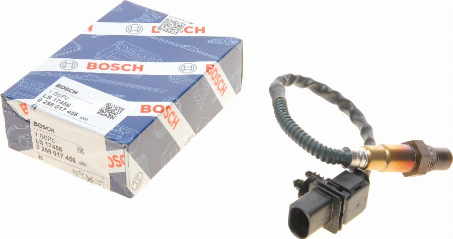 BOSCH 0 258 017 456 - Lambda Sensor parts5.com