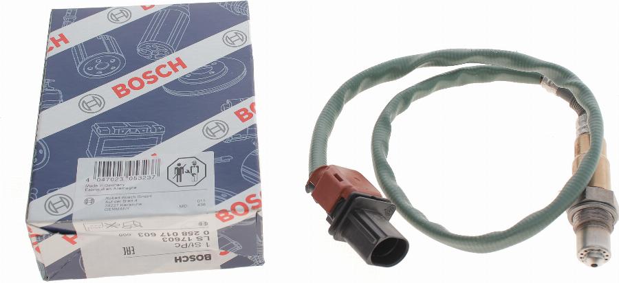 BOSCH 0 258 017 603 - Lambda Sensor parts5.com