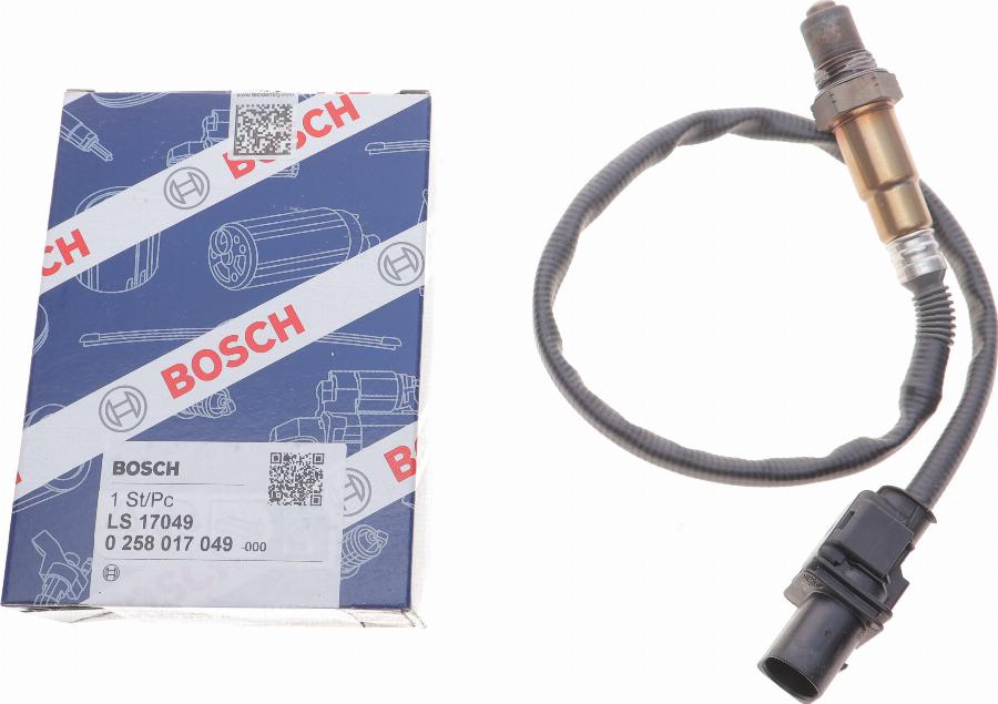 BOSCH 0 258 017 049 - Ламбда-сонда parts5.com