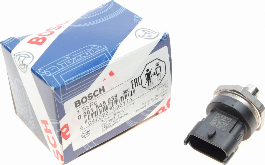 BOSCH 0 261 545 038 - Senzor, tlak goriva parts5.com