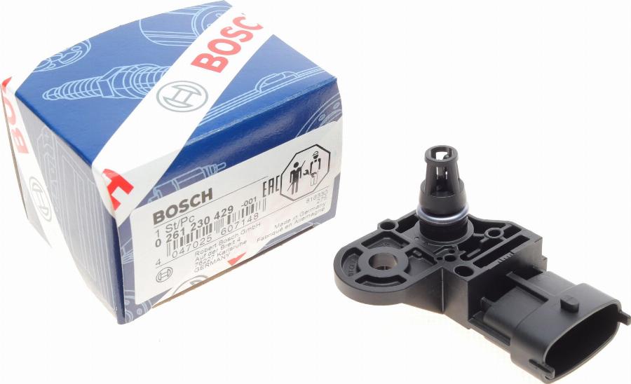 BOSCH 0 261 230 429 - Sensor, boost pressure parts5.com