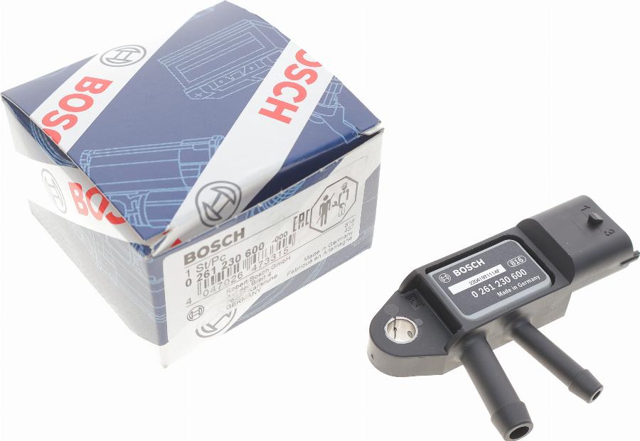 BOSCH 0 261 230 600 - Czujnik, ciśnienie spalin parts5.com