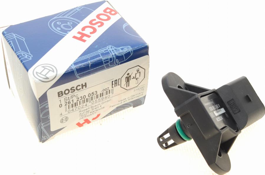 BOSCH 0 261 230 053 - Czujnik ciśnienia, wzmacniacz siły hamowania (serwo) parts5.com