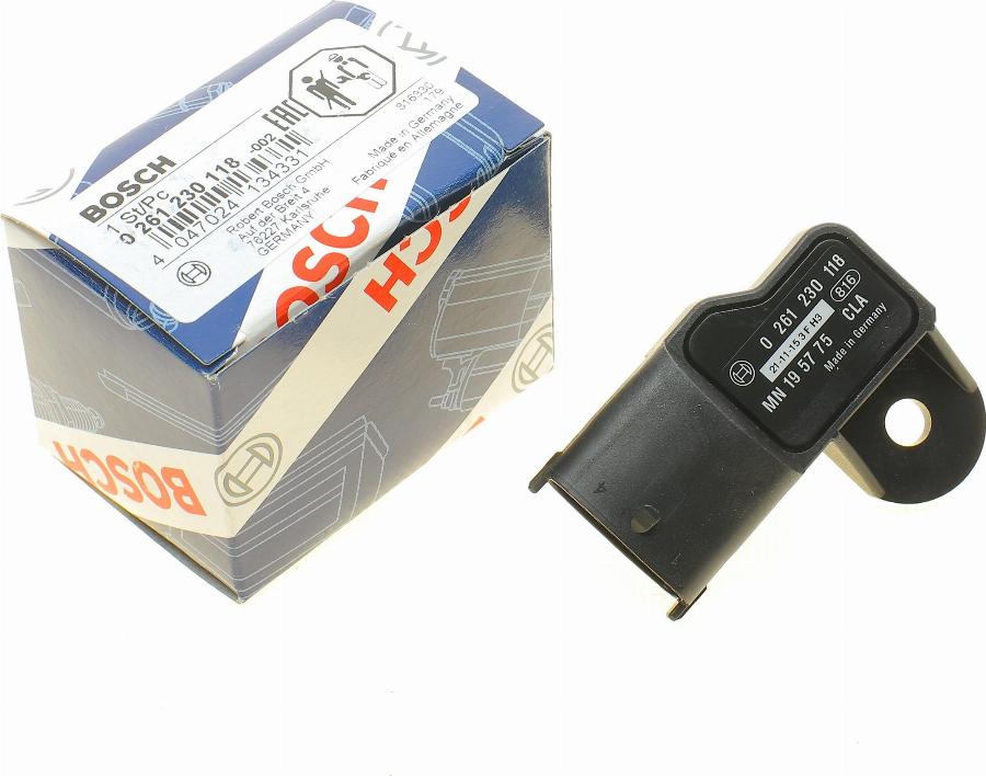 BOSCH 0 261 230 118 - Senzor, presiune galerie admisie parts5.com