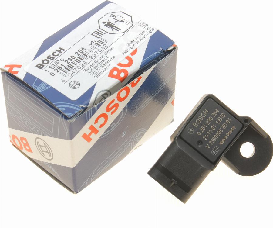 BOSCH 0 261 230 254 - Sensor, intake manifold pressure parts5.com