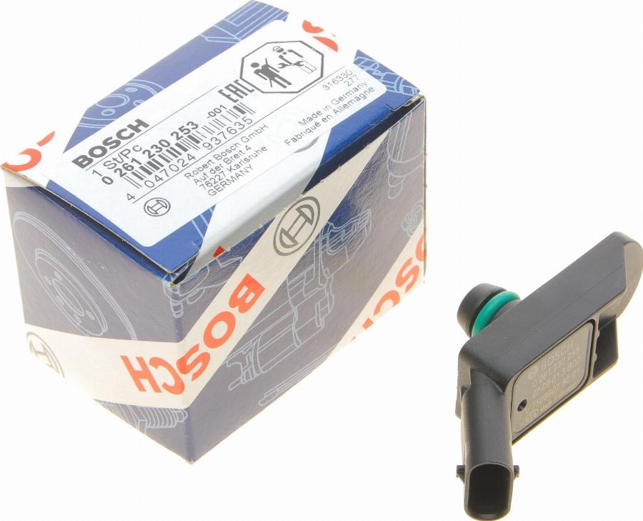 BOSCH 0 261 230 253 - Sensor, boost pressure parts5.com