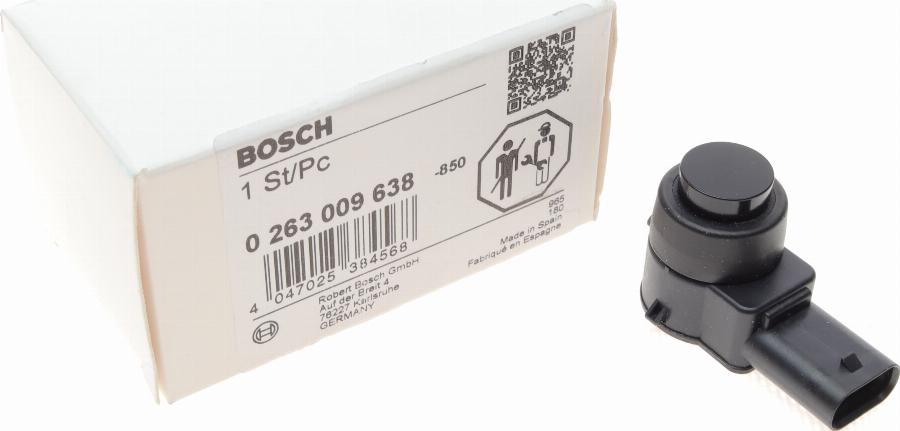 BOSCH 0 263 009 638 - Sensor, auxiliar de aparcamiento parts5.com