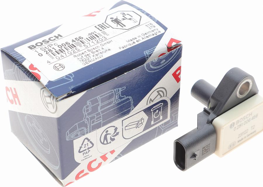 BOSCH 0 281 006 456 - Snímač, plnicí tlak parts5.com