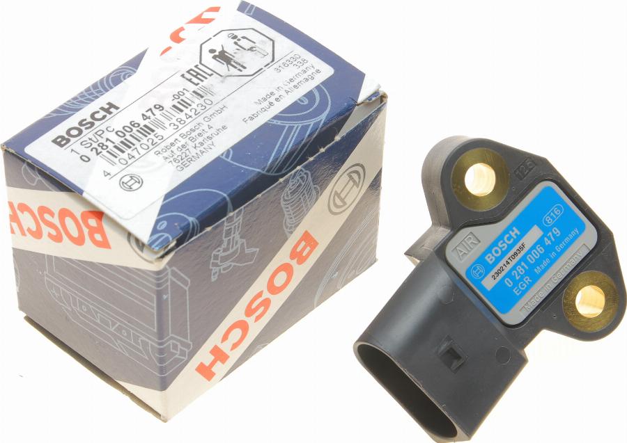 BOSCH 0 281 006 479 - Snímač tlaku v sacom potrubí parts5.com