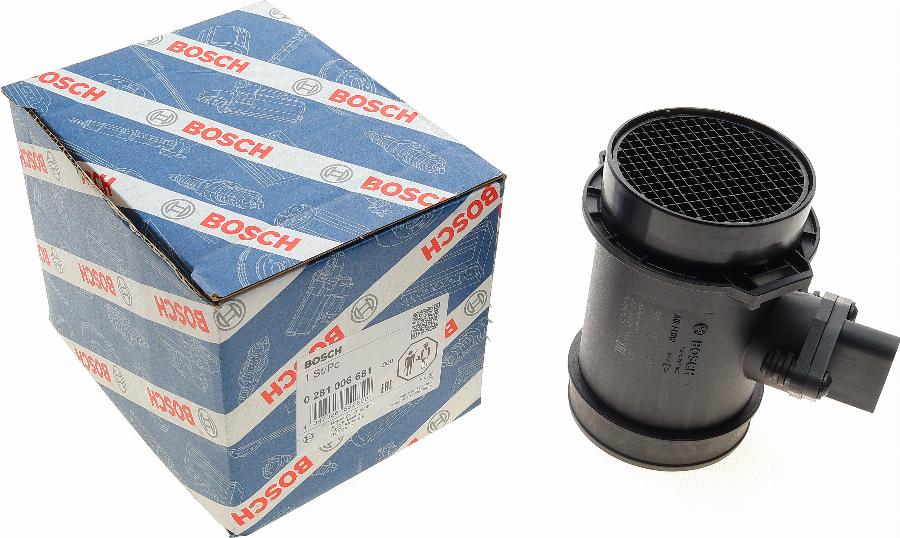 BOSCH 0 281 006 681 - Air Mass Sensor parts5.com