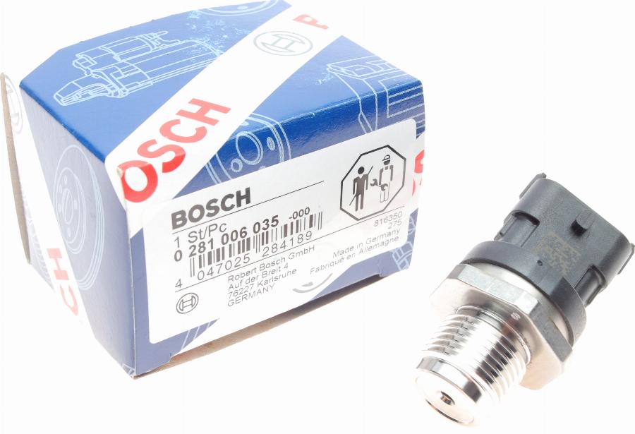 BOSCH 0 281 006 035 - Senzor, presiune combustibil parts5.com