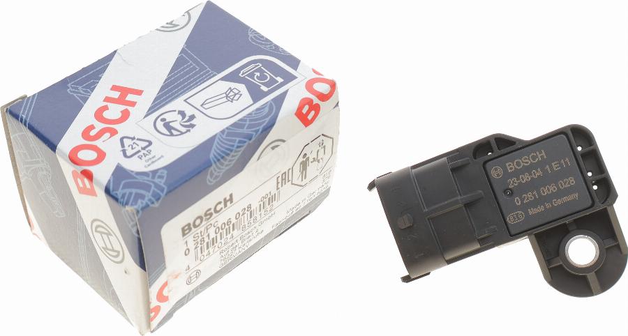 BOSCH 0 281 006 028 - Sensor, presión de sobrealimentación parts5.com